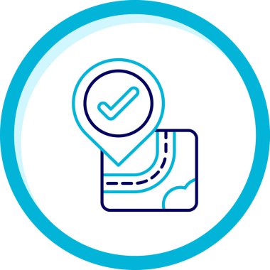 İşaretleme simgesi vektör illüstrasyonunu kontrol et