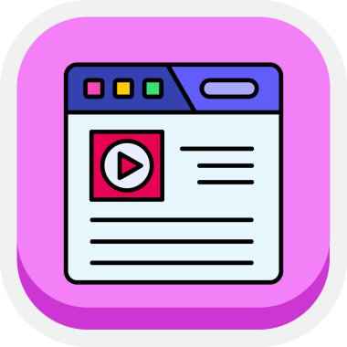 Web sayfası vektör simgesi modern basit vektör illüstrasyonu