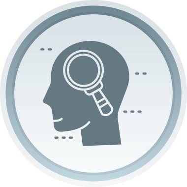 Büyüteçle insan beyninin vektör çizimi