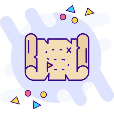 Haritalı bir oyun simgesinin vektör çizimi