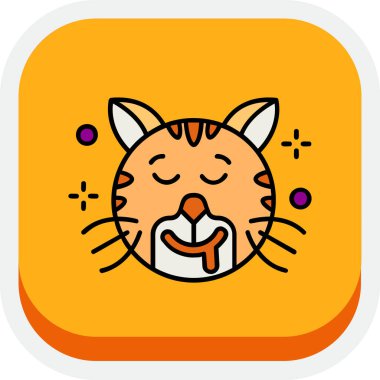 kedi simgesi vektör illüstrasyonu