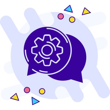 konuşma balonu dişli ve beyinli