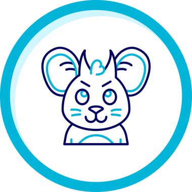 Şirin tavşan simgesinin vektör çizimi