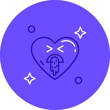 Kalp simgesinin vektör illüstrasyonu