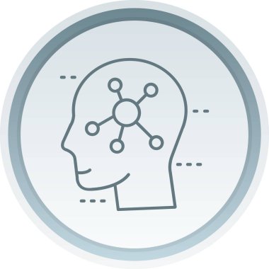Beyin. Web simgesi basit illüstrasyon