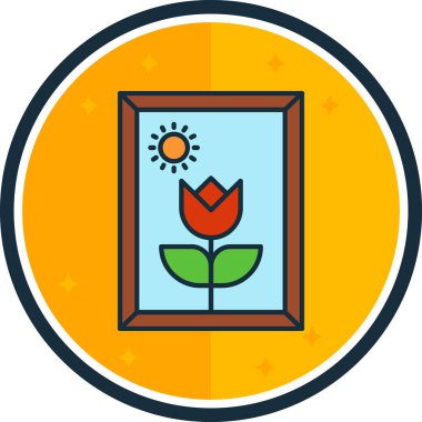 Bitki. Web simgesi basit illüstrasyon