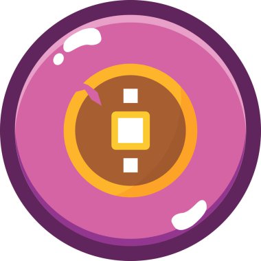 Yuvarlak düğmenin vektör çizimi