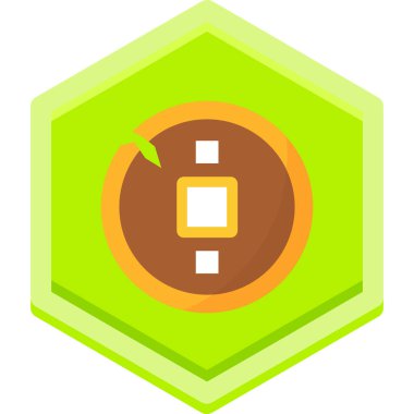 Yeşil ve sarı ikonun vektör illüstrasyonu