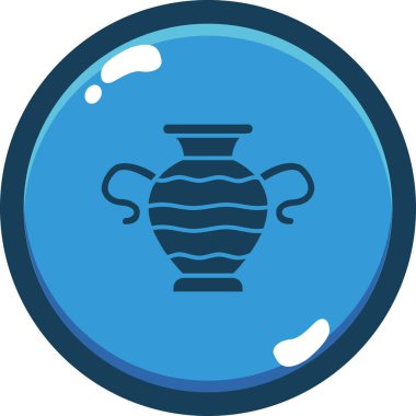 Su şişesi. Web simgesi basit tasarım