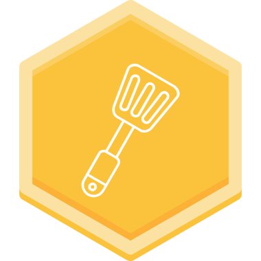 Modern b 'nin vektör illüstrasyonunda yiyecek ikonu yok