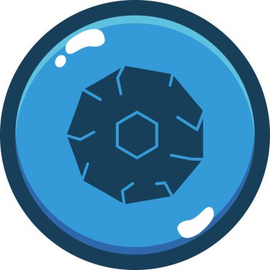 Tek bir mavi simgenin vektör illüstrasyonu