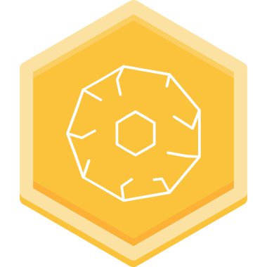 Bir bal peteği simgesinin vektör modern illüstrasyonu