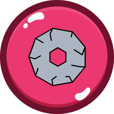 Moda tarzı tasarım arka planında donut simgesi