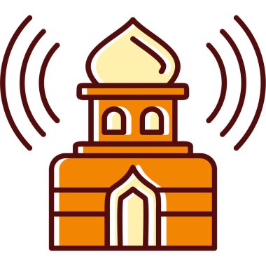 Cami. Web simgesi basit illüstrasyon