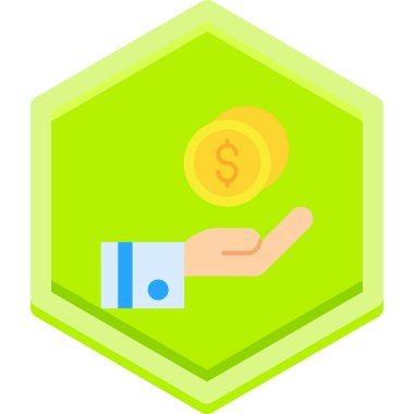 Bozuk para para simgesi düz stil