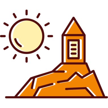 Güneş Simgesi Vektör illüstrasyonu