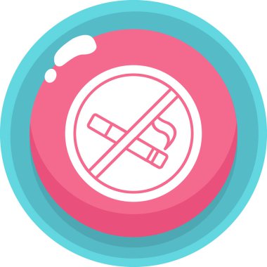 sigara içen modern simge vektör çizimi yok