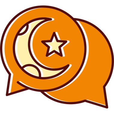 İslam Ay simgesi, vektör illüstrasyonu