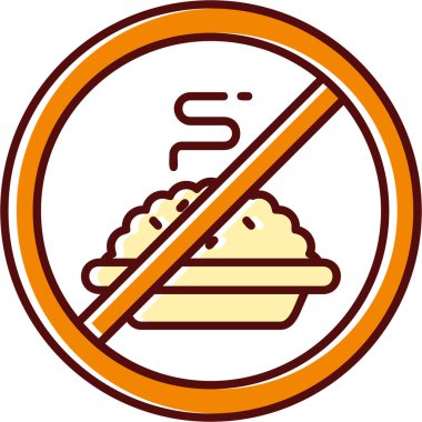 Pastane ya da yiyecek simgesi yok, vektör illüstrasyonu