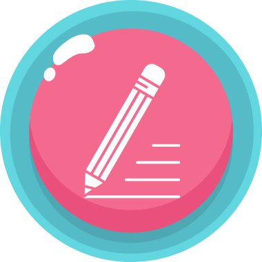 Kalem. Web simgesi basit illüstrasyon