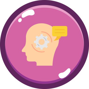 Beyin. Web simgesi basit illüstrasyon