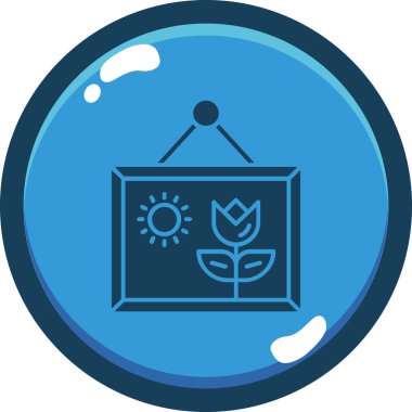 Bir bitki simgesinin vektör illüstrasyonu