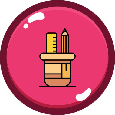 Kalem ve palet. Basit resimleme