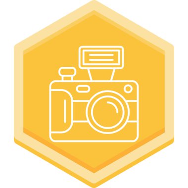 Fotoğraf kamera simgesi, düz vektör tasarımı