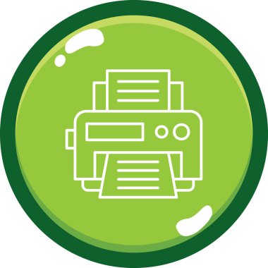 Yazıcı web simgesi, vektör çizim