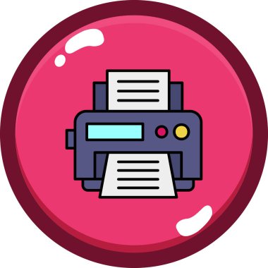 Yazıcı. Web simgesi basit illüstrasyon