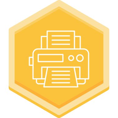 Yazıcı. Web simgesi basit illüstrasyon