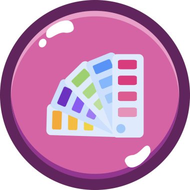 Palet 'i boya. Web simgesi basit illüstrasyon