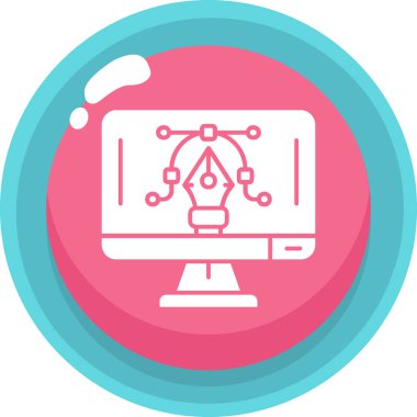 Dizüstü bilgisayar simgesi vektör çizimi