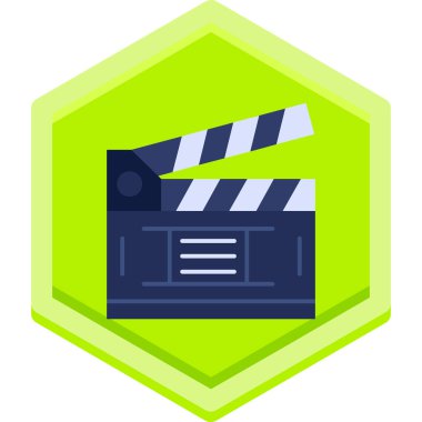 Sinema pper film simgesi doldurulmuş ana hatlarıyla