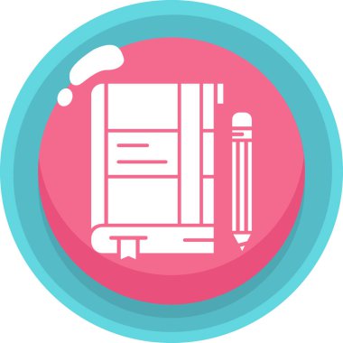 Bir kitap simgesinin vektör illüstrasyonu