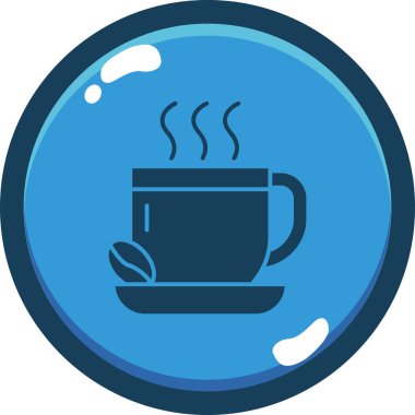 Kahve fincanı ikonu. vektör illüstrasyonu