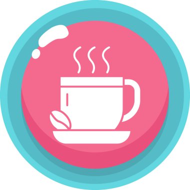 kahve fincanı simgesi, vektör illüstrasyonu