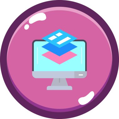 dizüstü bilgisayar web simgesi basit tasarım