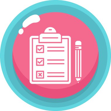 Kontrol listesi. Web simgesi basit illüstrasyon