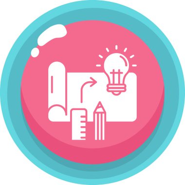 Kurşun kalemle ampul, vektör illüstrasyonu