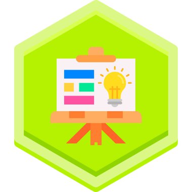 düz biçimli ampul fikri eğitim simgesi