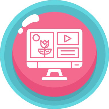 Bilgisayar simgesinin vektör illüstrasyonu