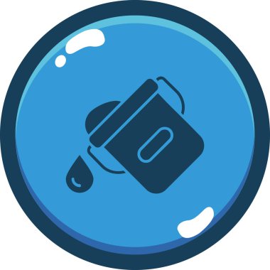 Bir şişenin mavi arka planının vektör çizimi