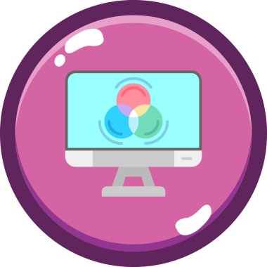 Modern bilgisayar simgesinin vektör çizimi