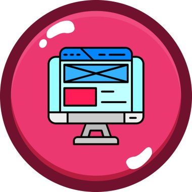 Web tasarım simgesi, vektör illüstrasyonu