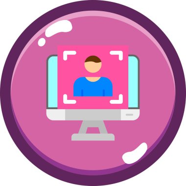 Dizüstü bilgisayar simgesi vektör çizimi