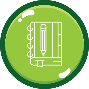 Bir kitap simgesinin vektör illüstrasyonu