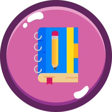 Bir kitap simgesinin vektör illüstrasyonu