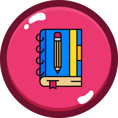 Kalem ve kitaplar. vektör illüstrasyonu