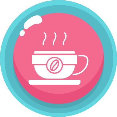 Kahve fincanı. Web simgesi basit illüstrasyon